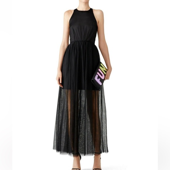 Line & Dot Dresses & Skirts - LAST CALL Line & Dot Black Tulle Maxi Dress